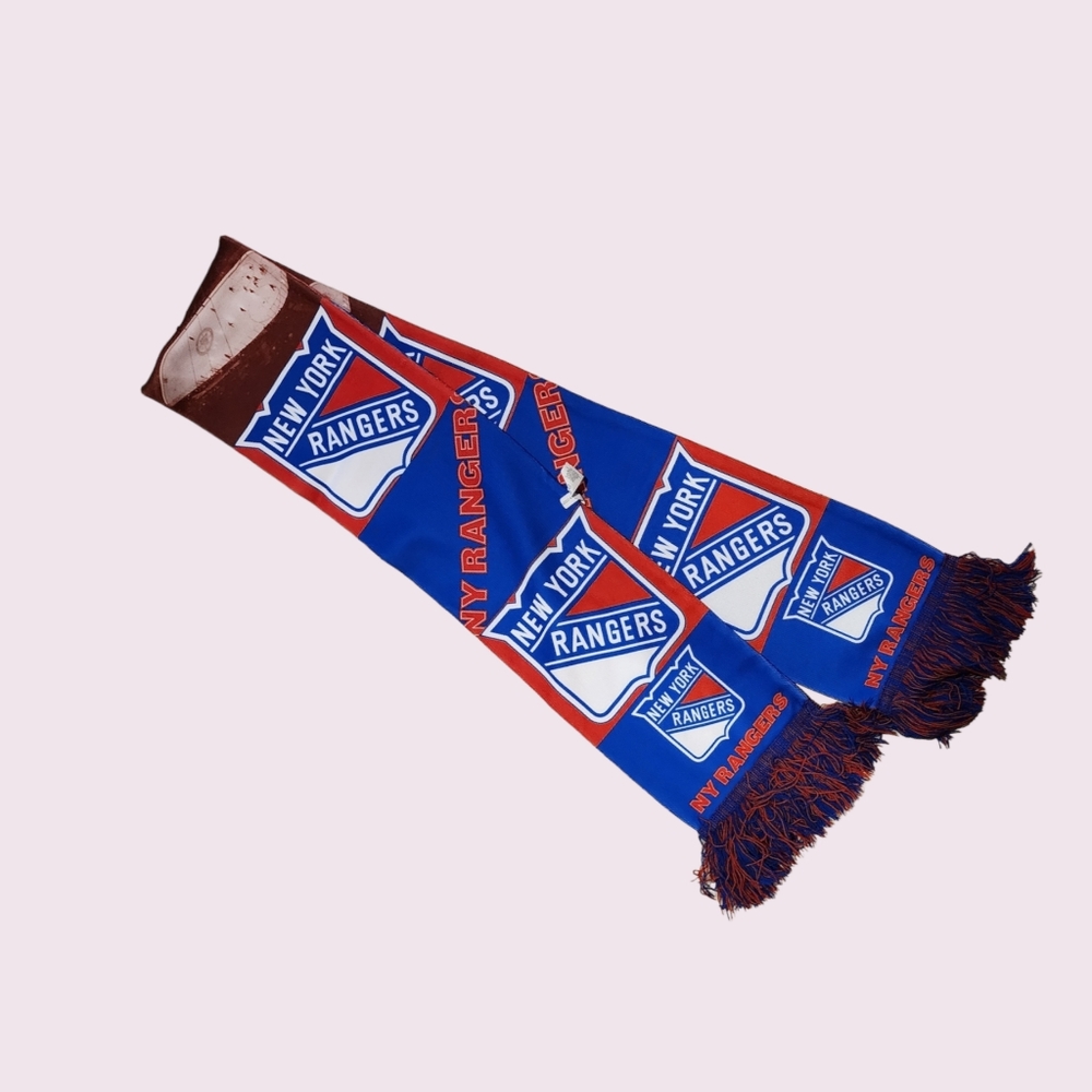 New York Rangers Red, White & Blue Double Sided Big Team Logo Scarf.